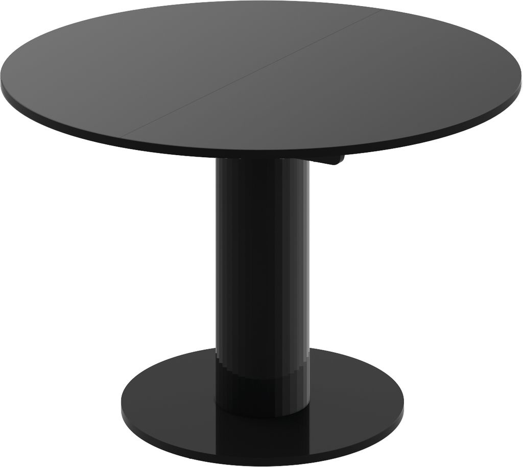Design Esstisch Tisch HES-111 rund oval Hochglanz ausziehbar 100-148cm