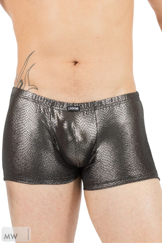 LOOK ME - silberner Herren-Boxer Reptile 60-67 S
