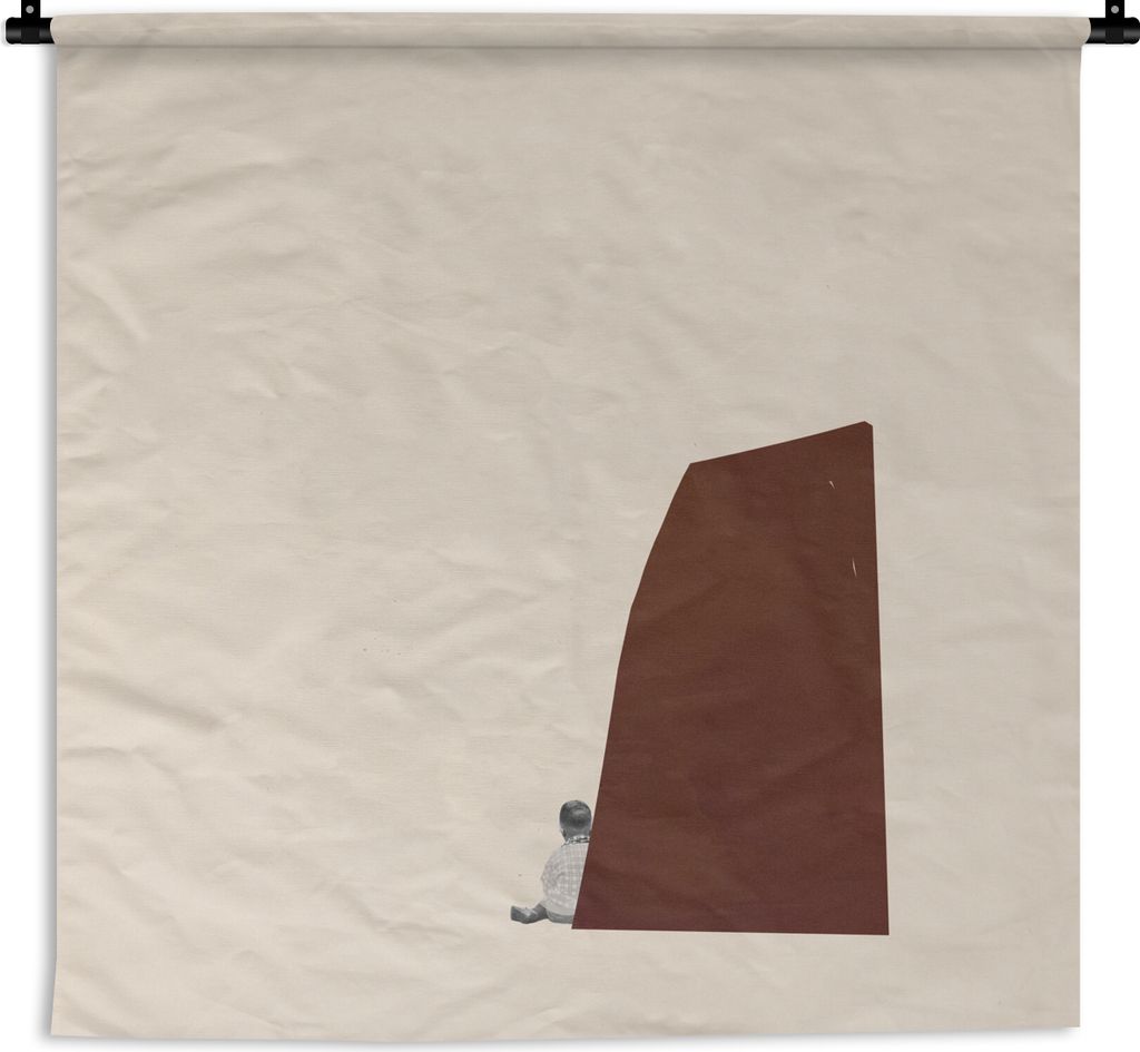 MuchoWow Wandteppich Wandbehang Vintage - Pastell - Junge 120x120 cm Tapisserie Dekoration Wandtuch - Modern - Baumwollgewebe