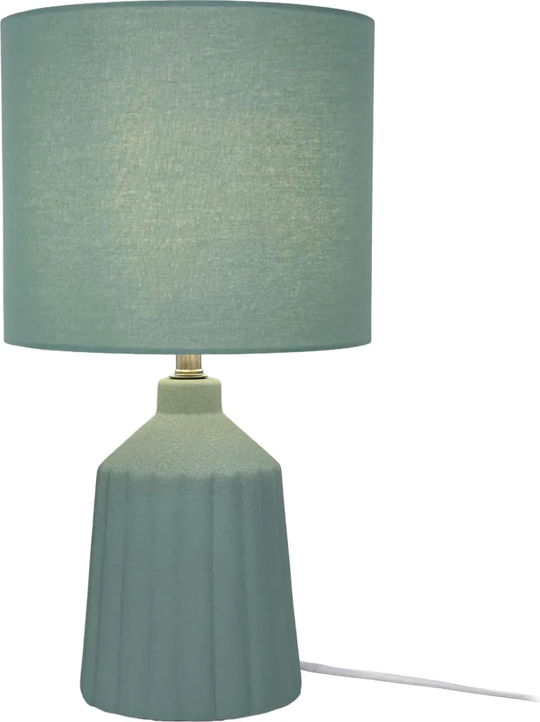 Lampada Comodino Ceramica Relaxdays | Design Moderno Paralume Stoffa
