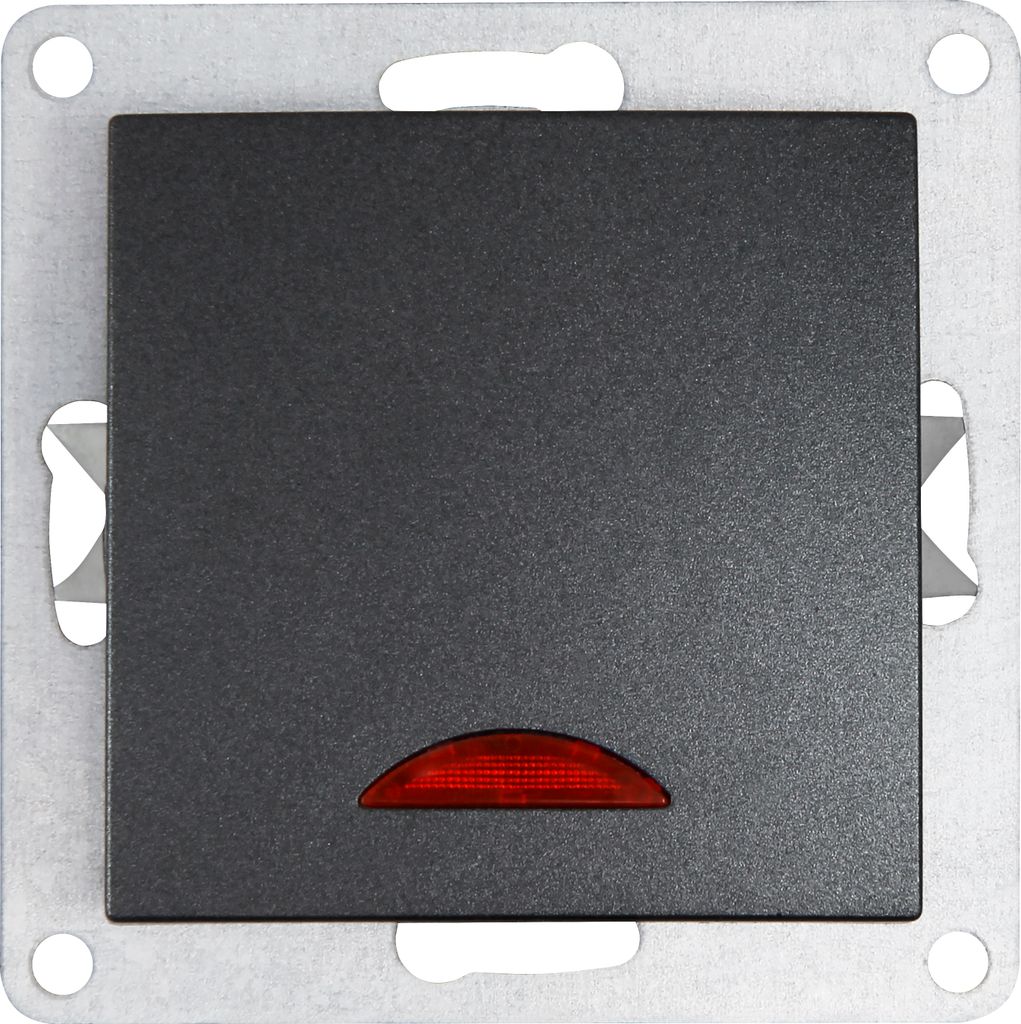 Schalter McPower ''Flair'', 250V/10A, UP, anthrazit mit Produktbild 1