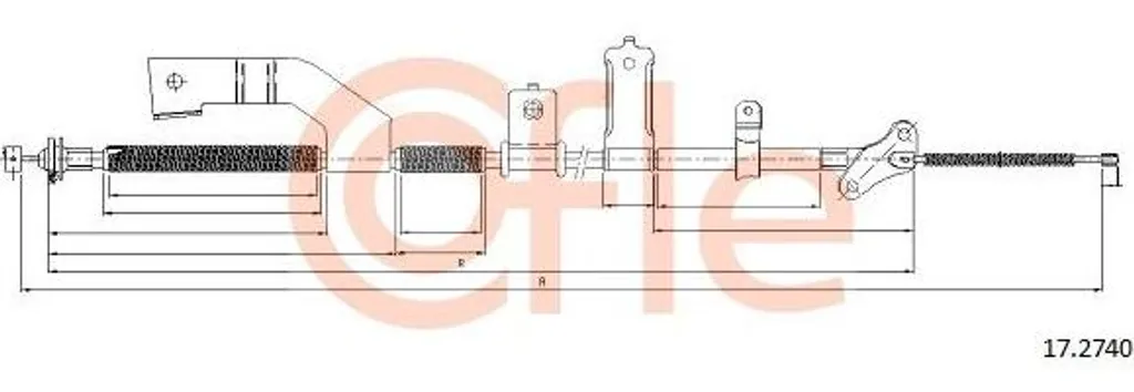 Câble de frein de stationnement compatible Frontera B OE 522074