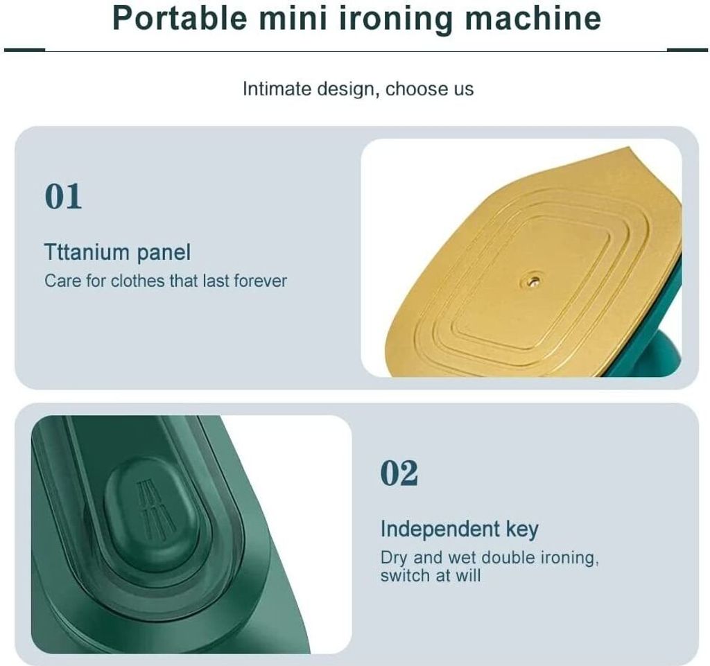 Mikro Dampfbügeleisen, USB Mini tragbares Dampfbügeleisen Produktbild 4