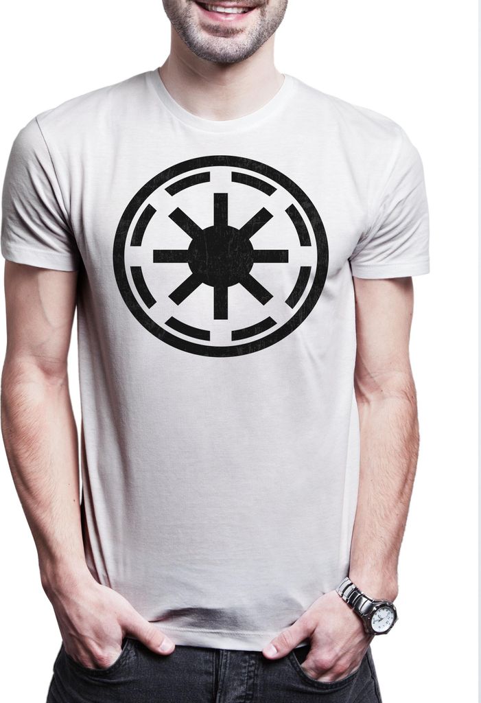 Urban Backwoods Galactic Republic Logo I, Herren T-Shirt, Farbe: Weiß, Größe: 5XL