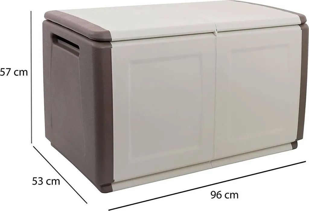 Malle de Rangement Extérieur Andra 96cm Résistante UV et Intempéries - 3