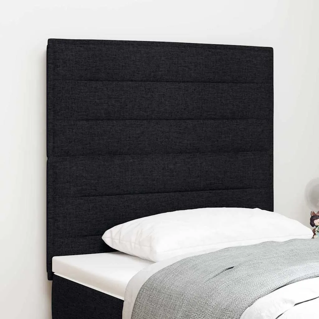 Testiera LED con strisce luminose LED Nero 90 cm Poliestere