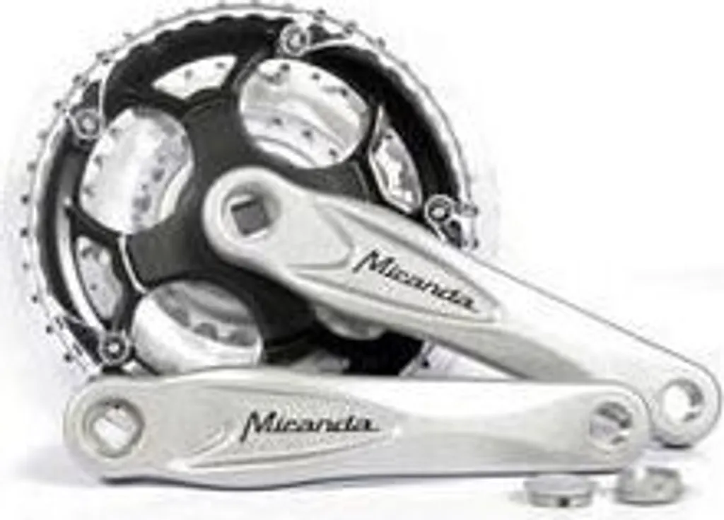 Pédalier vélo de randonnée Miranda Alu 22/32/42T Silver Flat +0 mm