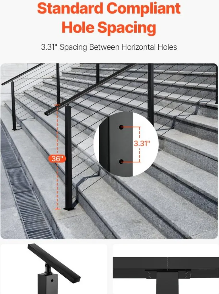 Poteau garde-corps 30° : solution pour sécuriser escalier et rampe - 4