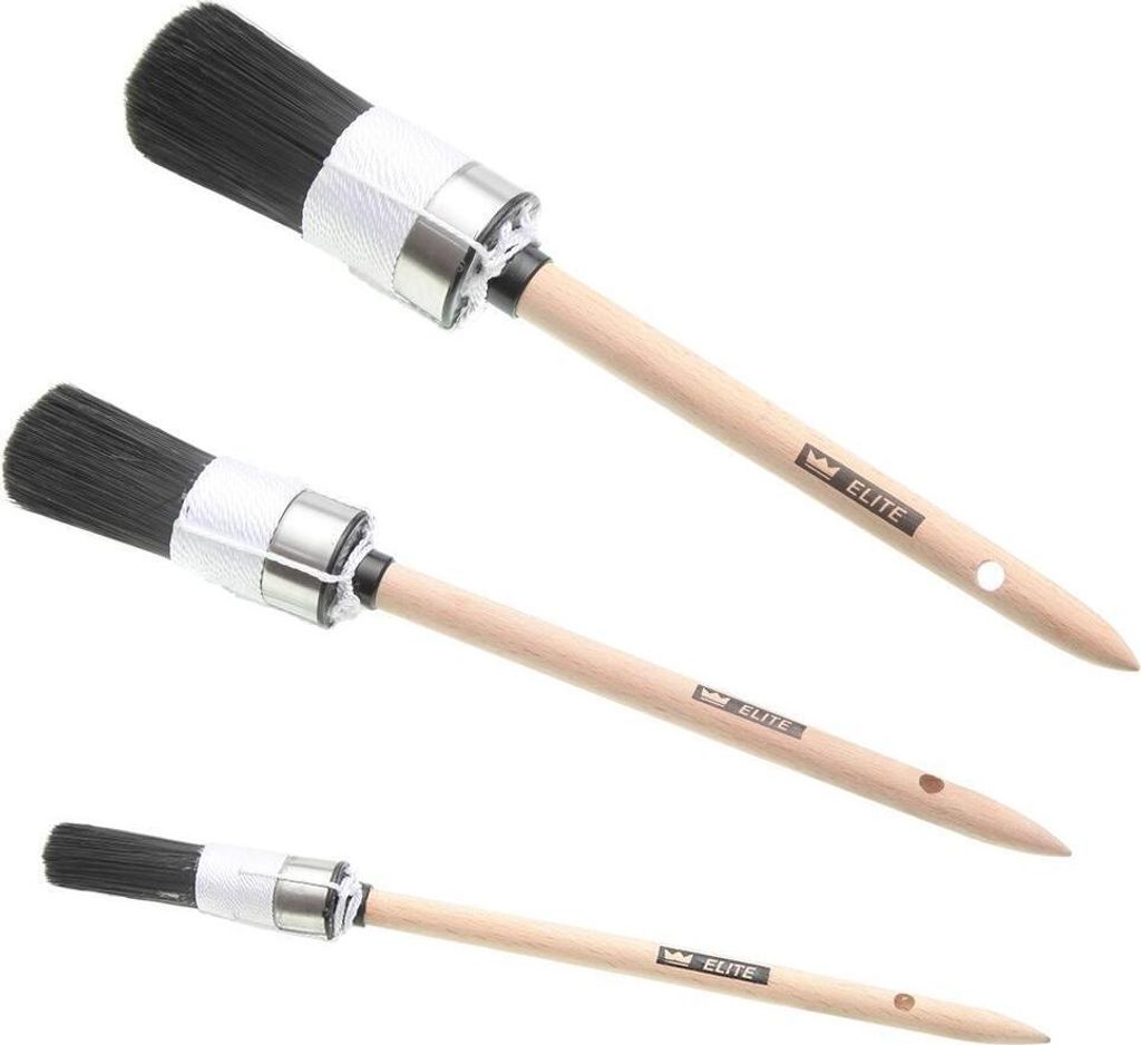 Runde Profi Lackpinsel ELITE 3er Set