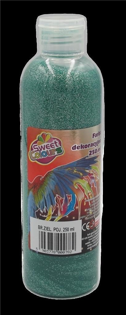 Dekorative Glitzerfarbe, grün, 250 ml