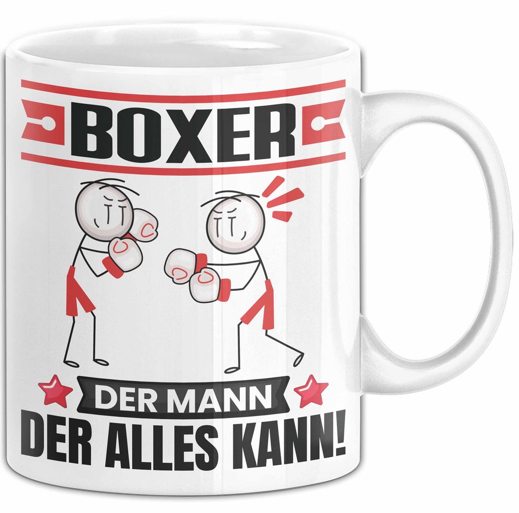 Boxer Tasse Geschenk für Boxer Der Mann Der Alles Kann Geschenkidee zum Geburtstag (Weiß)