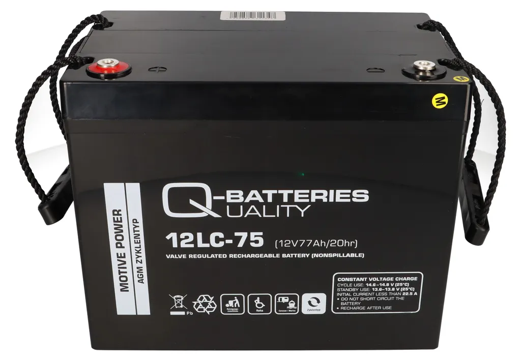 Batterie Pride E-Mobile E-Scooter 12V 75Ah : Lot de 2 Unités Haute Qualité - 4