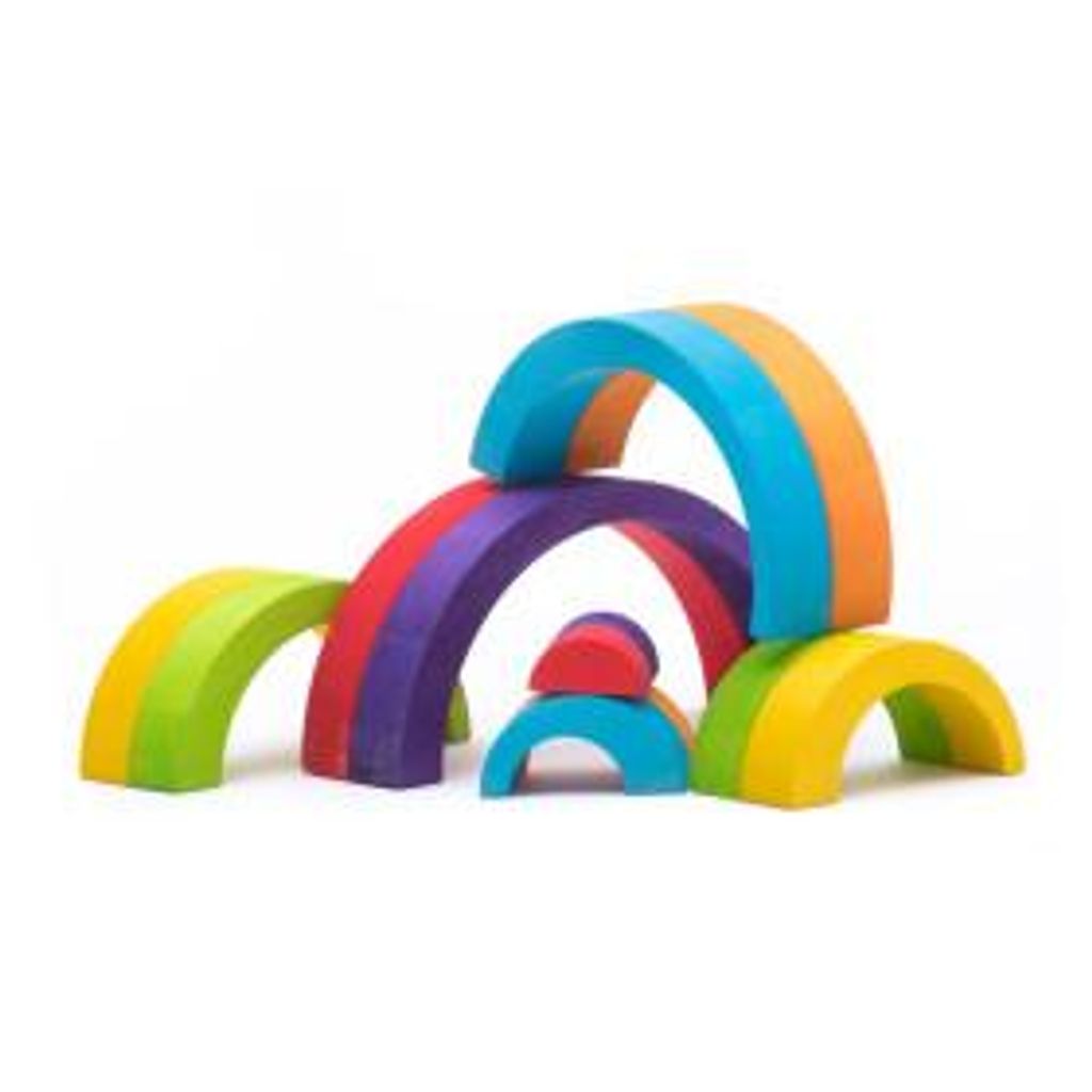 Bajo Holz Regenbogen Spielzeug RainBowBow klein pädagogisch