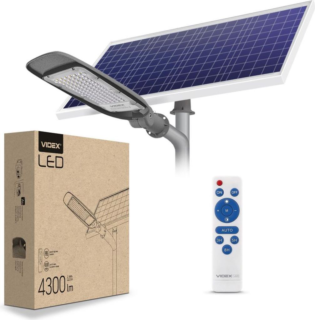 Lampadaire solaire à LED 4300 lm | VIDEX Image du produit 