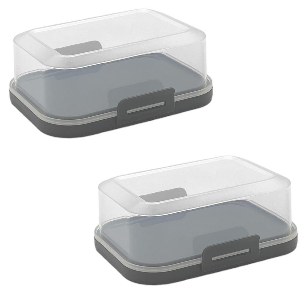 ENGELLAND 2 x Butterdose Transparent Anthrazit Obrázok produktu 