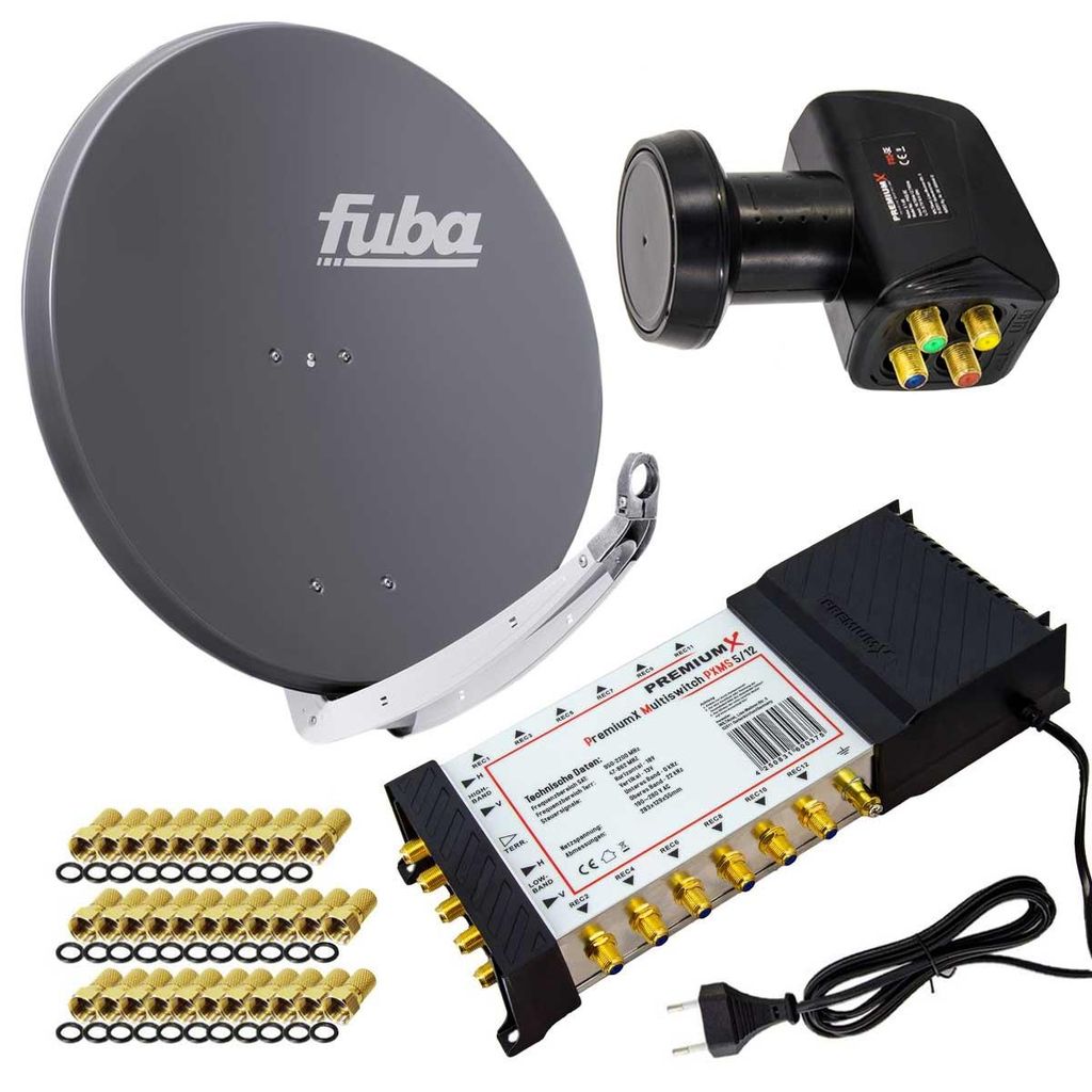 PremiumX SAT Anlage Fuba DAA 850 A Antenne 5/12 Multiswitch Produktbild 