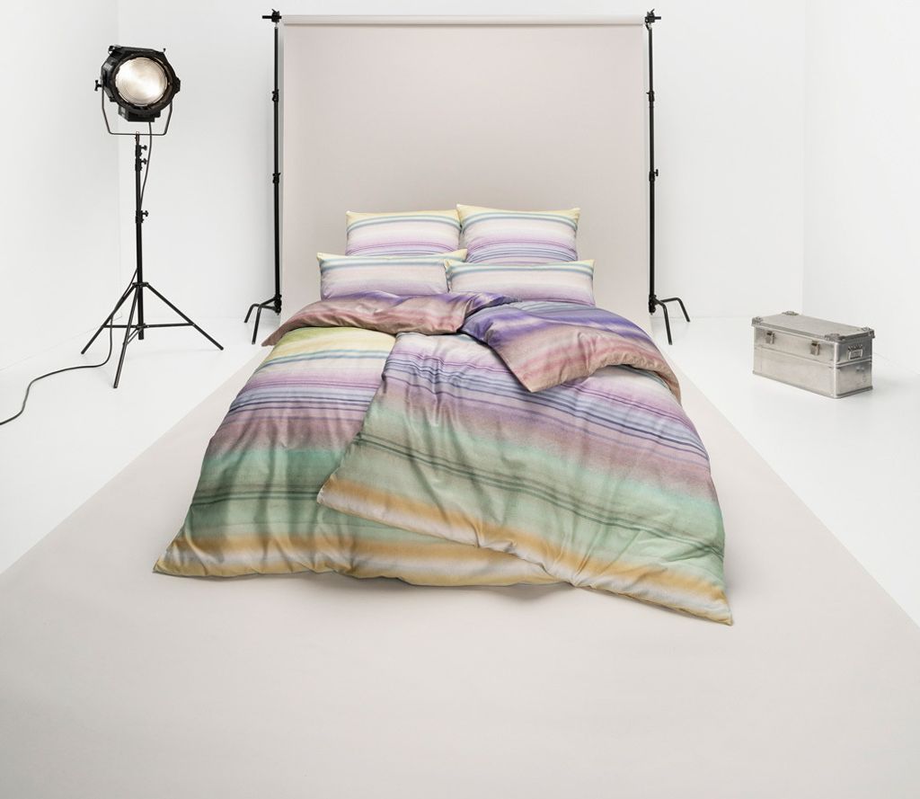 Estella Mako-Satin Bettwäsche Bright multicolor 200x220 cm + 2x 80x80 cm