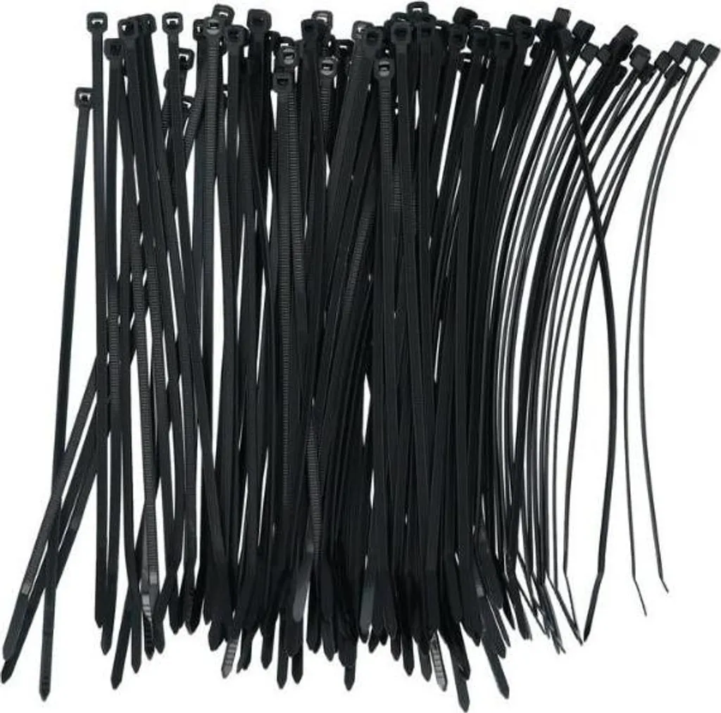 Set 100 Fascette Stringicavo Womi 200x3,6mm Nere UV - Alta Tenuta