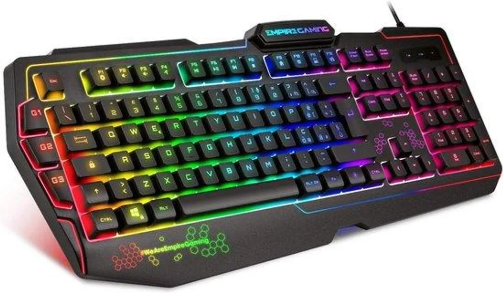 Clavier mécanique gamer QWERTY 105 touches LED pour PC Windows et Mac