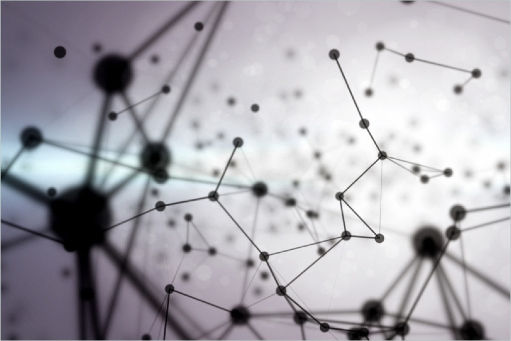 Wallario Poster - 3D Partikel in schwarz vor hellem Hintergrund, Kunstdruck Größe: 61 x 91,50 cm