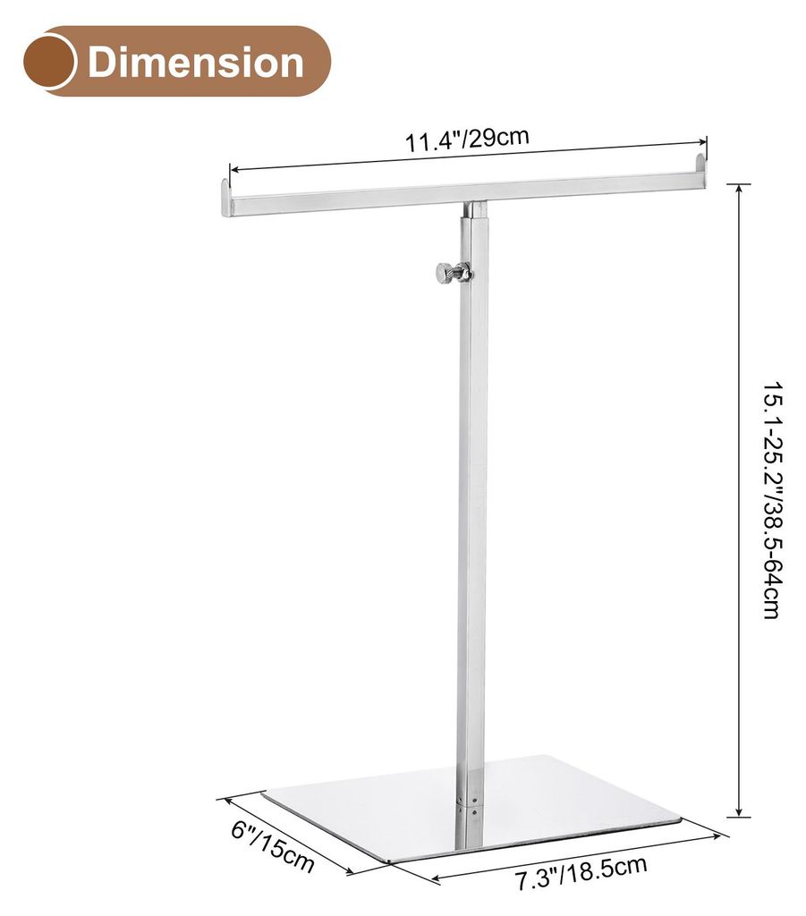 Taschenst?nder Geldb?rse Display Stand T F?rmig Metall 2 Stš¹ck Verstellbare Handtaschenst?nder Doppelterer Hakenhalter Halskette Organizer fš¹...