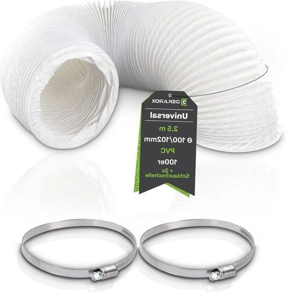 Tuyau clim mobile et sèche-linge 100mm : Kit complet 25m et colliers