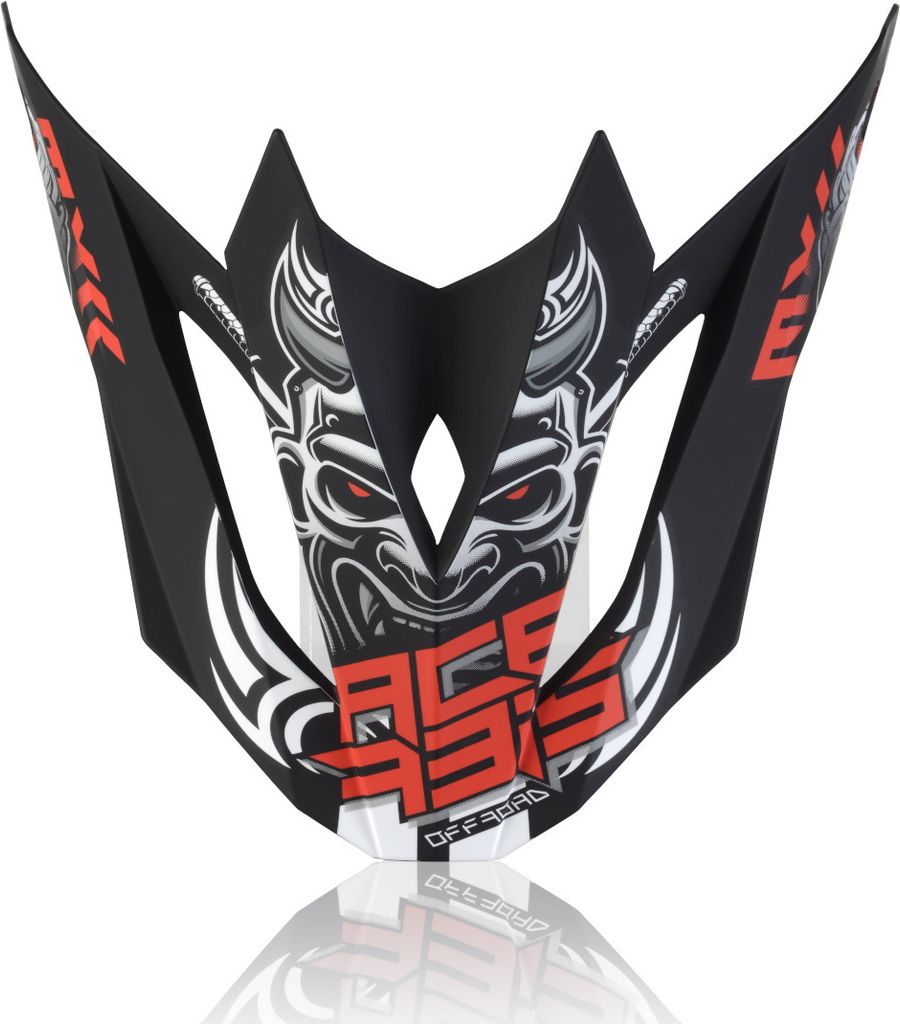 Acerbis Profile 4 Helmgipfel, schwarz/rot/weiß Produktbild 