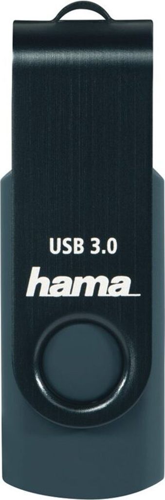 Chiavetta USB Hama "Rotate", USB 3.0, 128GB, 90MB/s, blu Immagine del prodotto 