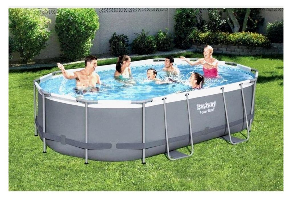 Power Steel Aufstellpool 488x305x107 cm