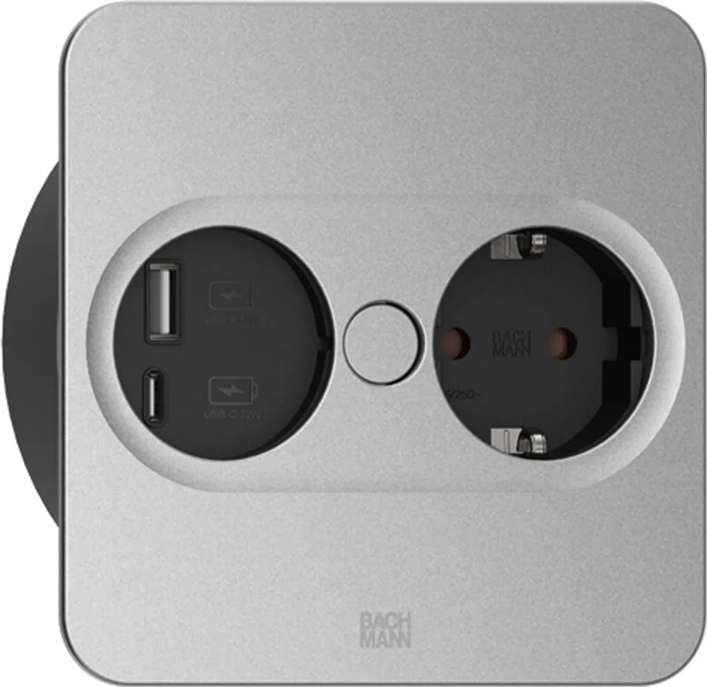 Prise de plan de travail cuisine Bachmann TWIST2 USB C et USB A