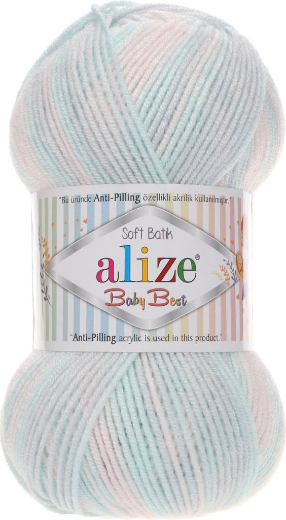 100g Baby-Strickgarn ALIZE Baby Best Batik, Antipilling, Produktbild 