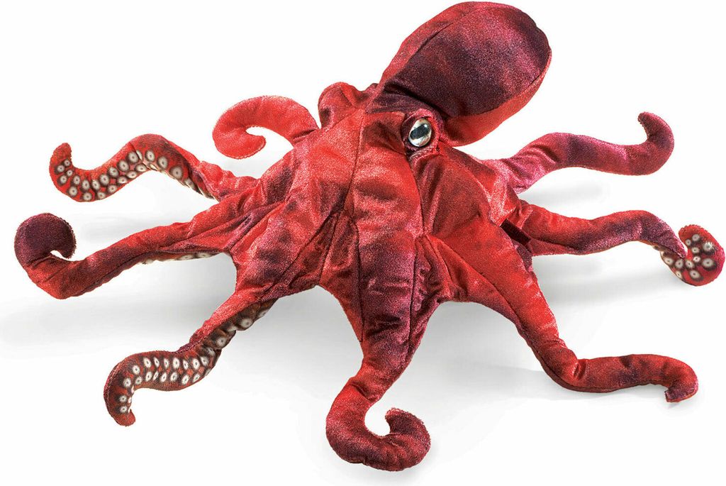 Folkmanis Handpuppe Roter Oktopus Tintenfisch 2974