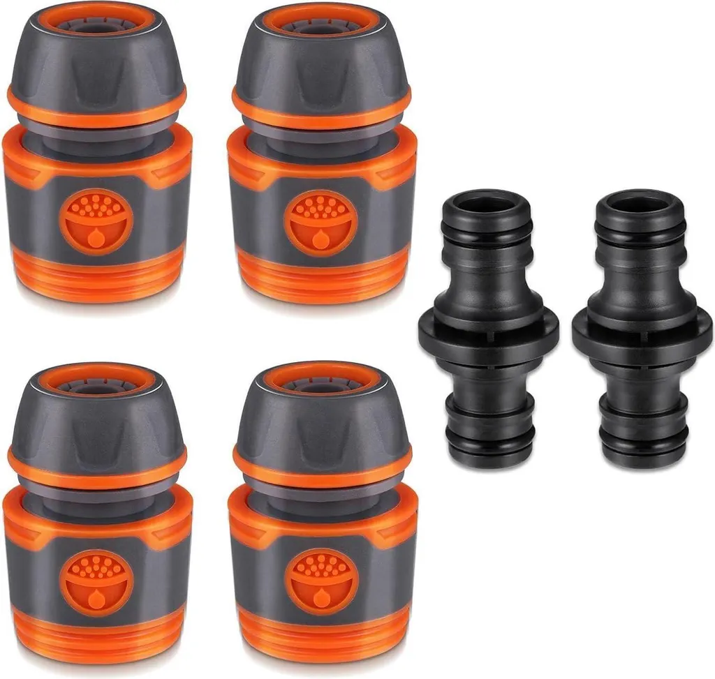 Kit Irrigazione Hejo 4 Pezzi 13mm e 2 Giunti: Raccordi Tubo Acqua Professionali