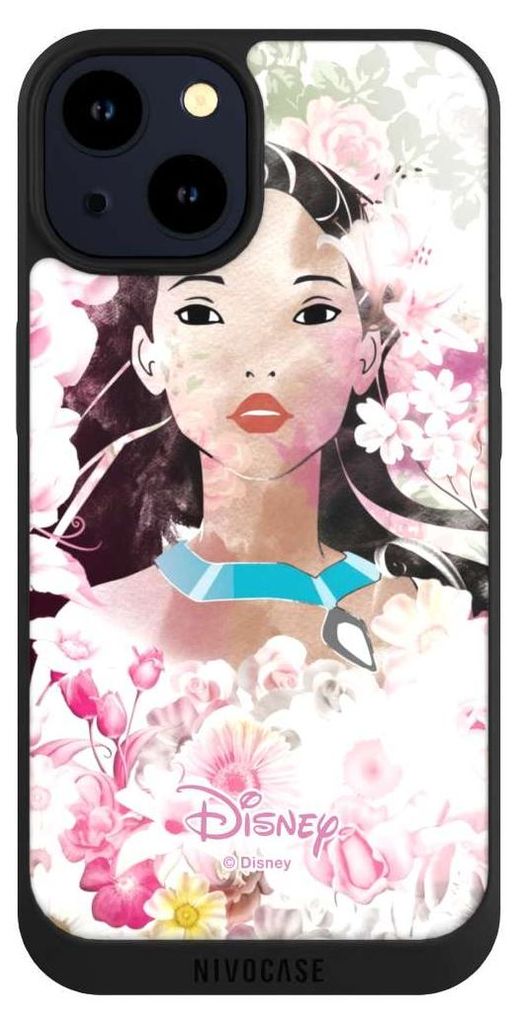 NIVOCASE Handyhülle für Apple iPhone 14 Hülle NIVOpure Case Schwarz Disney Offizielles Lizenzprodukt Pocahontas