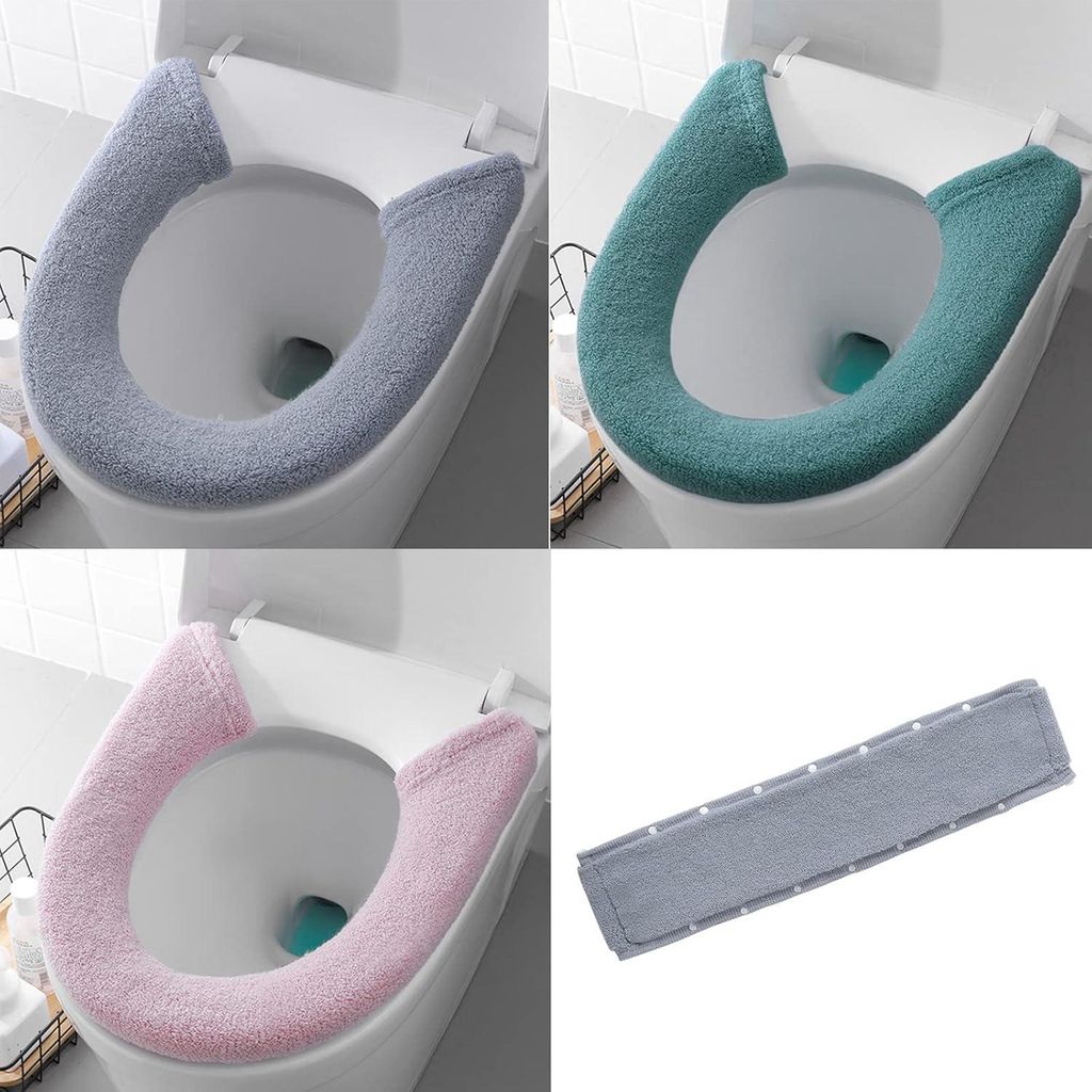 3 Stš¹ck WC Sitz Pad, Toilettensitzbezug Warm, Toilet Seat Cover, Schaltfl?che Stil 3 Farbe, WC-Sitzbezš¹ge, Waschbar weich Dicker, fš¹r Die ...