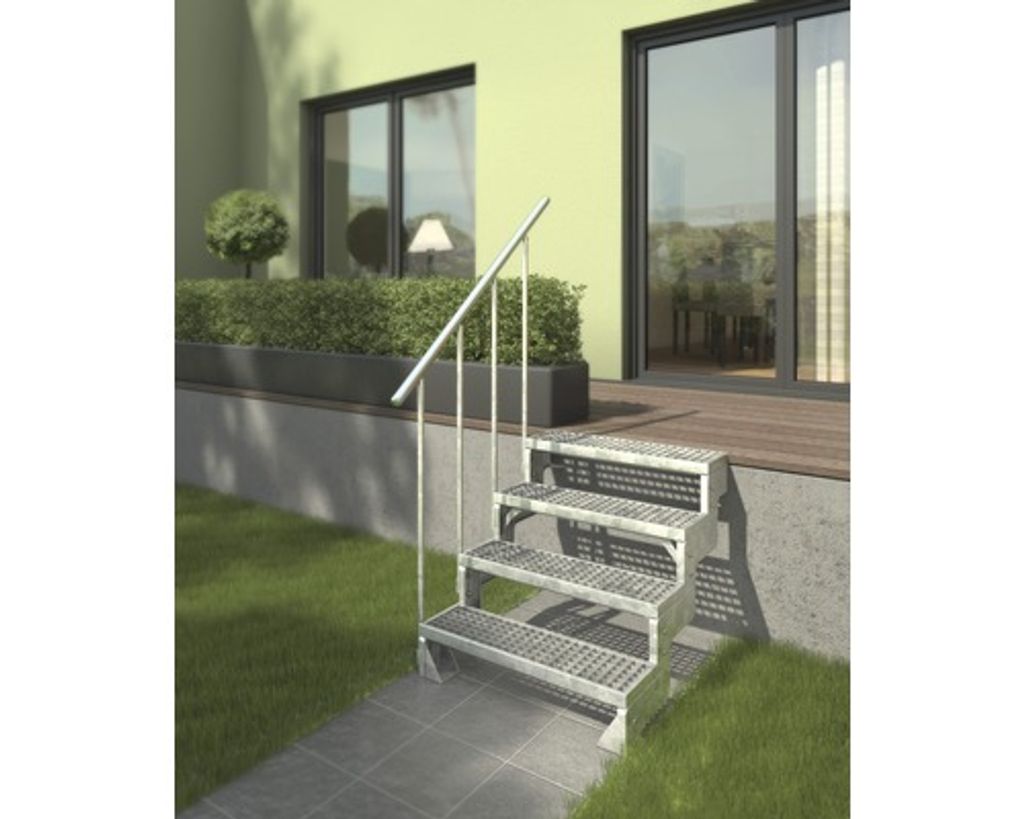 Einzelstufe für Außentreppe Pertura Tallis Gitterrost für einfache Unterkonstruktion 100x23x3 cm