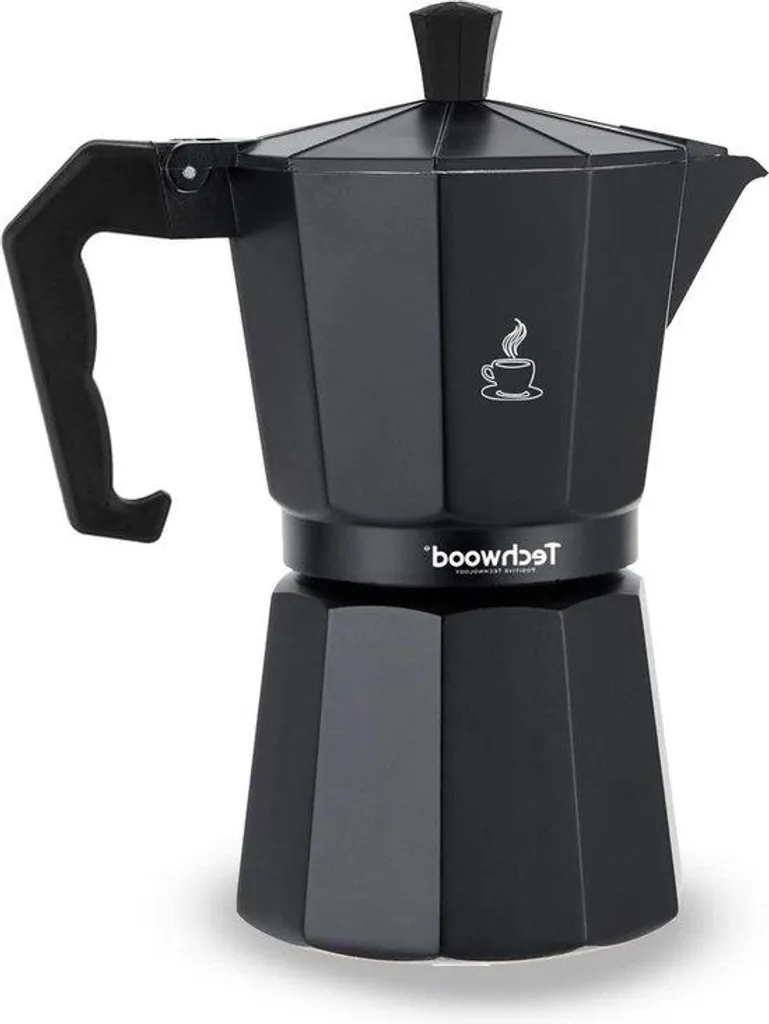 Cafetière aluminium 9 tasses avec poignée isolante et bec verseur net