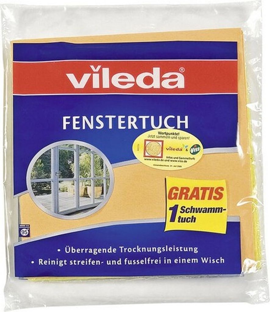 VILEDA Utěrka na okna +30% mikrovlákno 39x36cm Obrázek produktu 8