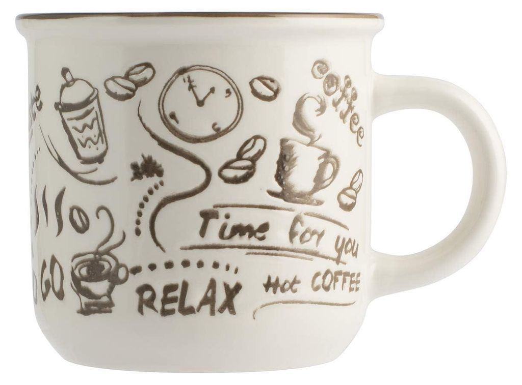 H&H Set mit 4 Jumbo-Kaffeepausentassen aus neuem Bone China, CC450