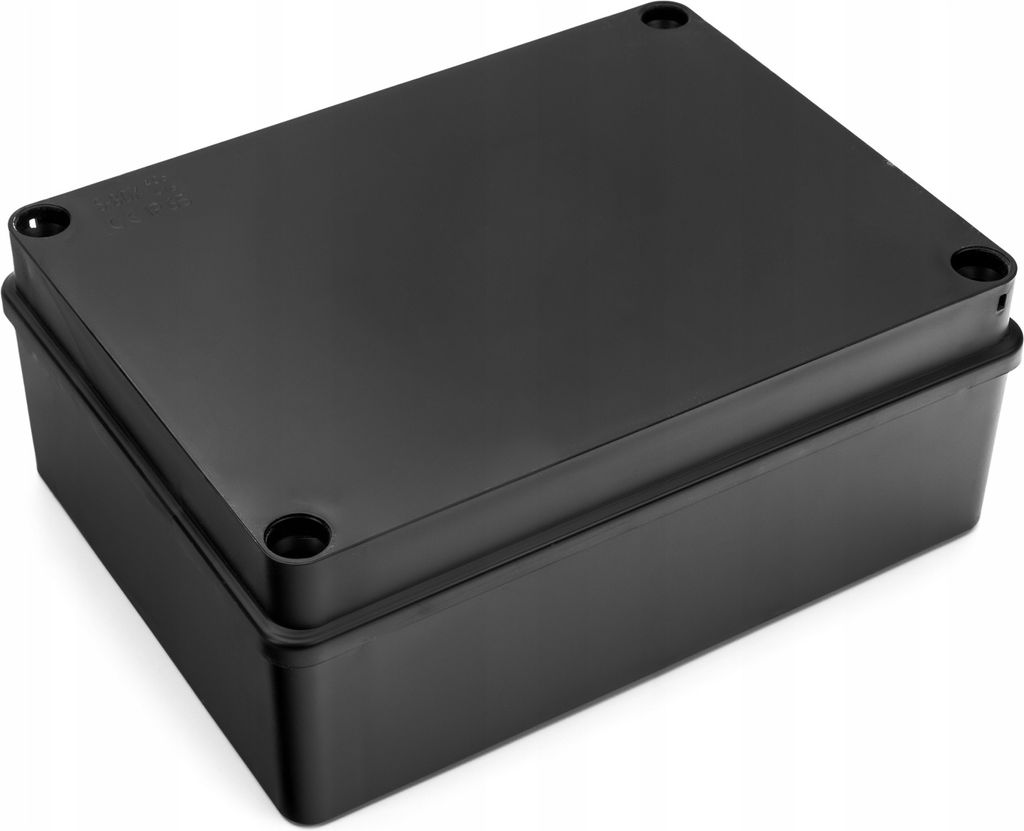 Hermetische Aufputzdose, schwarz, IP65, 190 x 140 x 70mm, Produktbild 