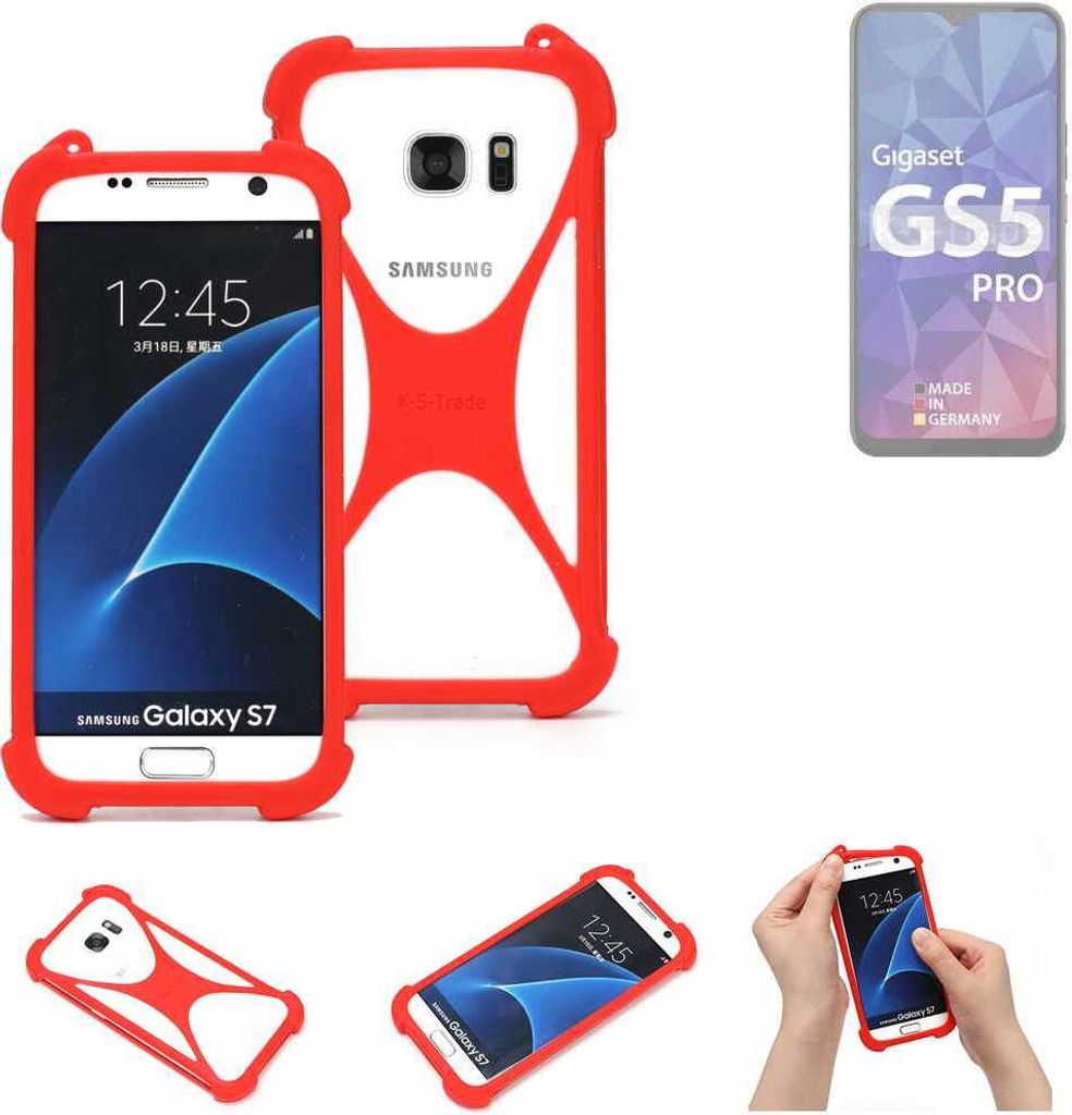 K-S-Trade Handy-Hülle kompatibel mit Gigaset GS5 Pro SE Schutz-Hülle Bumper Silikon Schutz Hülle Cover Case Silikoncase Silikonbumper TPU Softcase