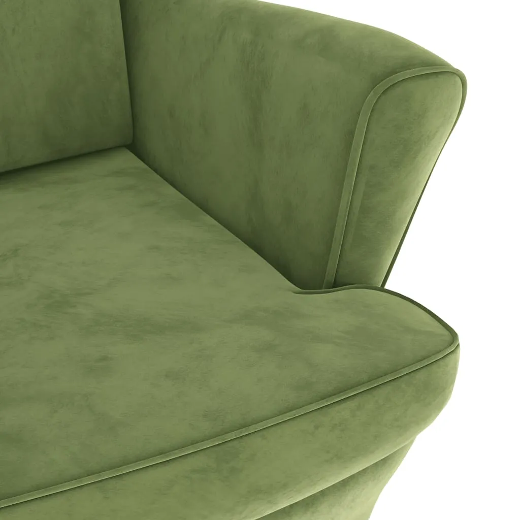 Fauteuil confortable velours vert clair - Chic et facile à intégrer - 7