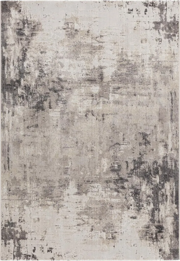 Tapis Patina au Motif Vintage 120x170 cm - Tissage Haute Densité Gris