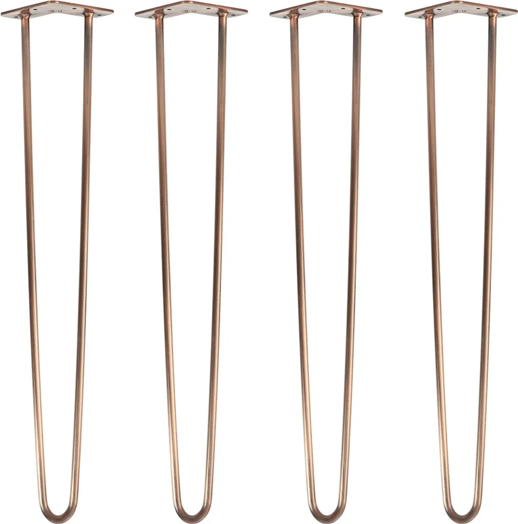 Set 4 Gambe Hairpin 71cm Oro Rosa Antico - Natural Goods Berlin