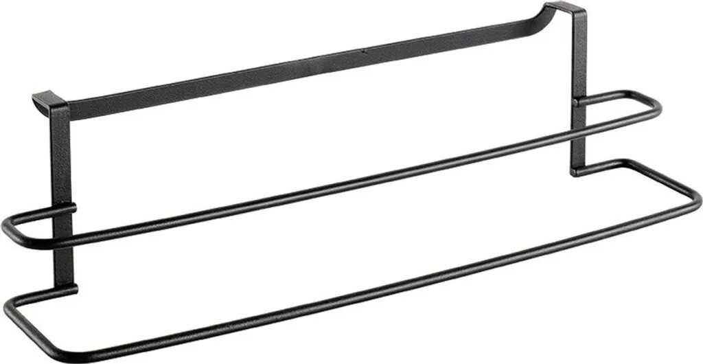 Portasciugamani Doppio Metaltex 38 cm Nero | Design TouchTherm Anti-Ruggine