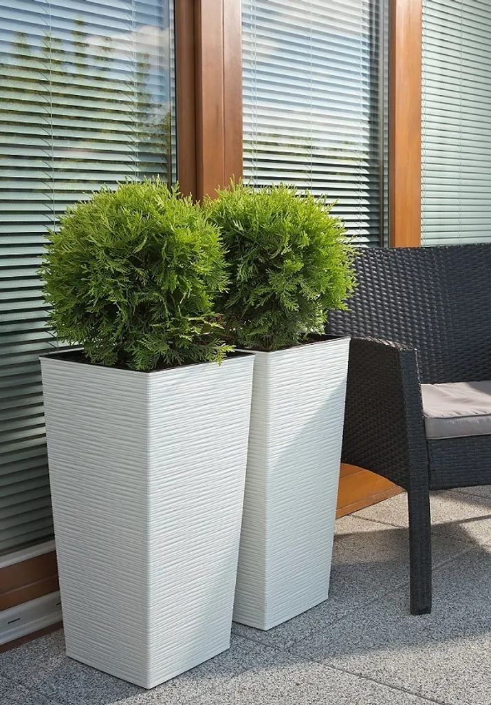 Cache-pot Haut Plastique FINEZIA PROUTI 75cm résistant aux intempéries