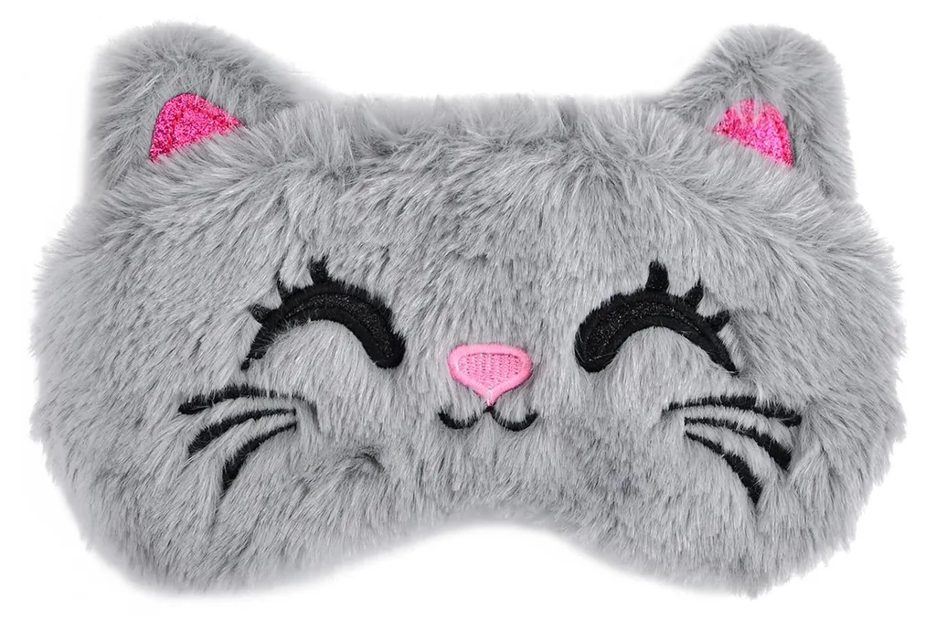 Bandeau de sommeil 3D ultra doux en forme d'animal pour un noir pur