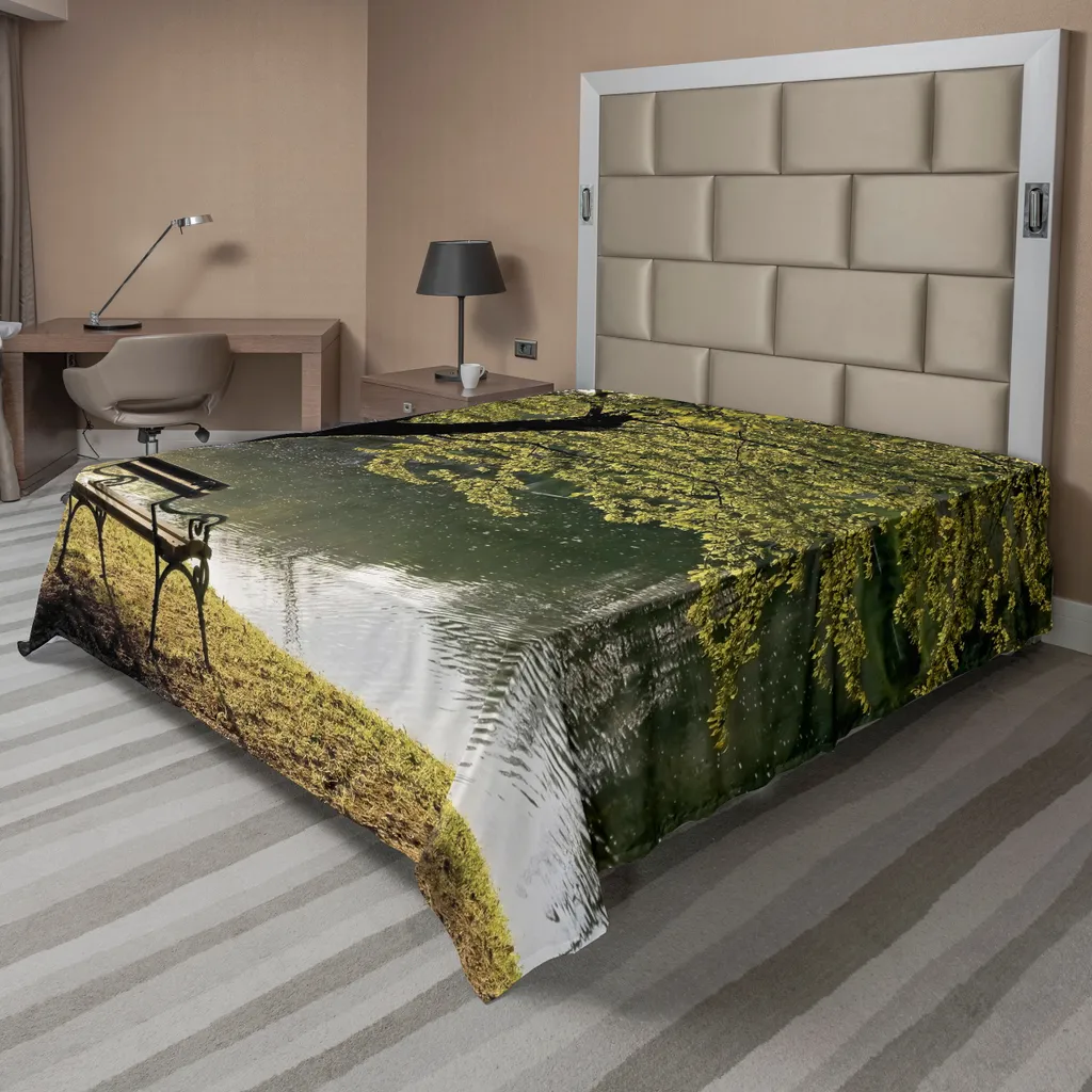 Lenzuolo Decorativo Riverside Epic ABAKUHAUS | 266x260 cm Soft Green