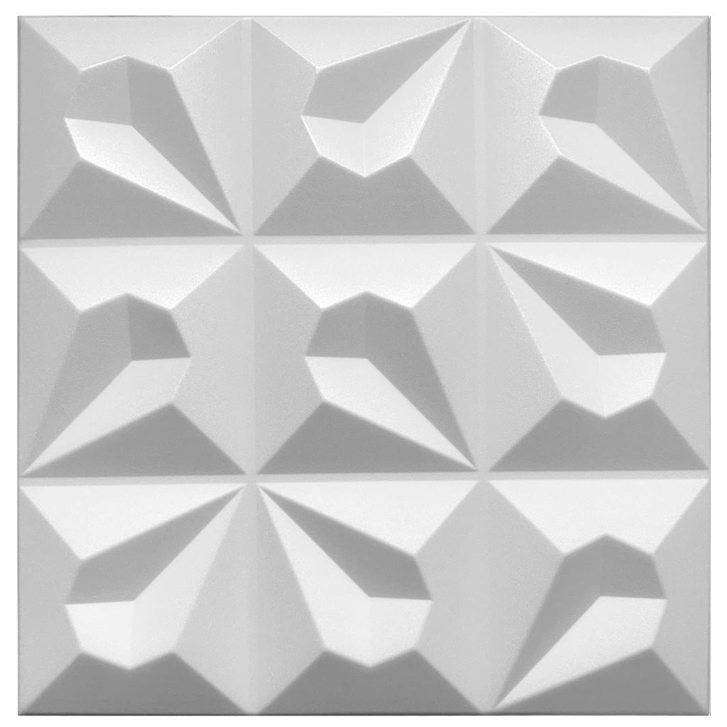 DECCART | 3D Deckenpaneele & Wandpaneele Tears Weiß | Dekorative Schaumstoff-Kasetondecken | 50cm x 50cm | 0,25m²