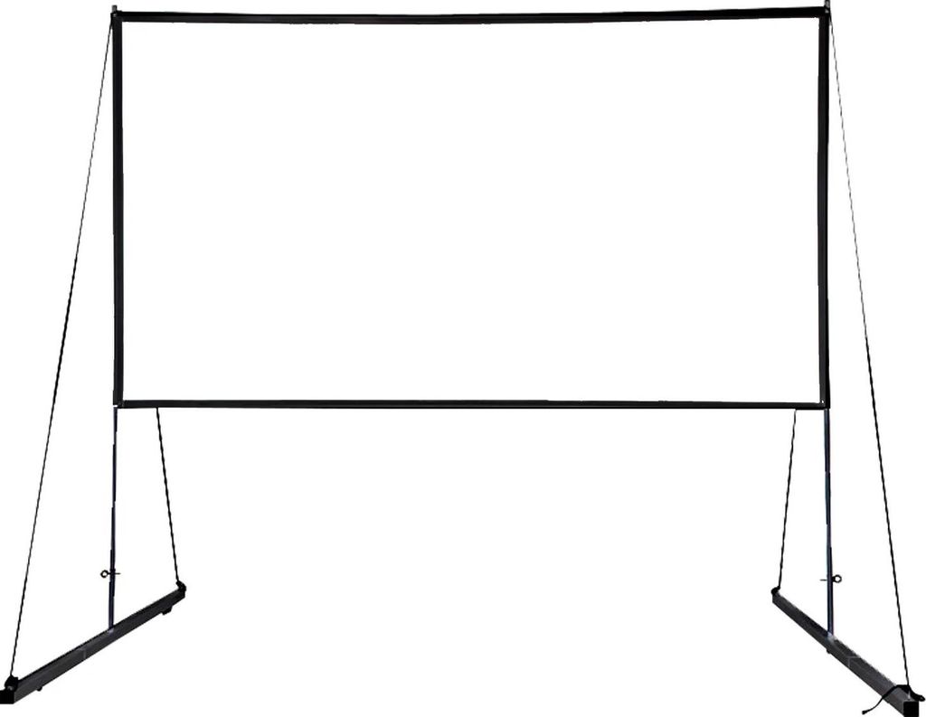 Projektionsleinwand - Bodenstehend 16:9 - 332×187 cm - Mit Stativ - Kunststoff - Weiß